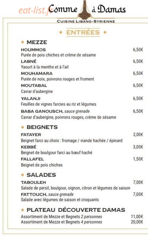 Comme à Damas — carte page 2