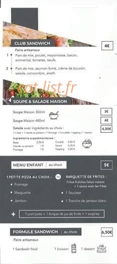 L'atelier Gourmand — carte page 5
