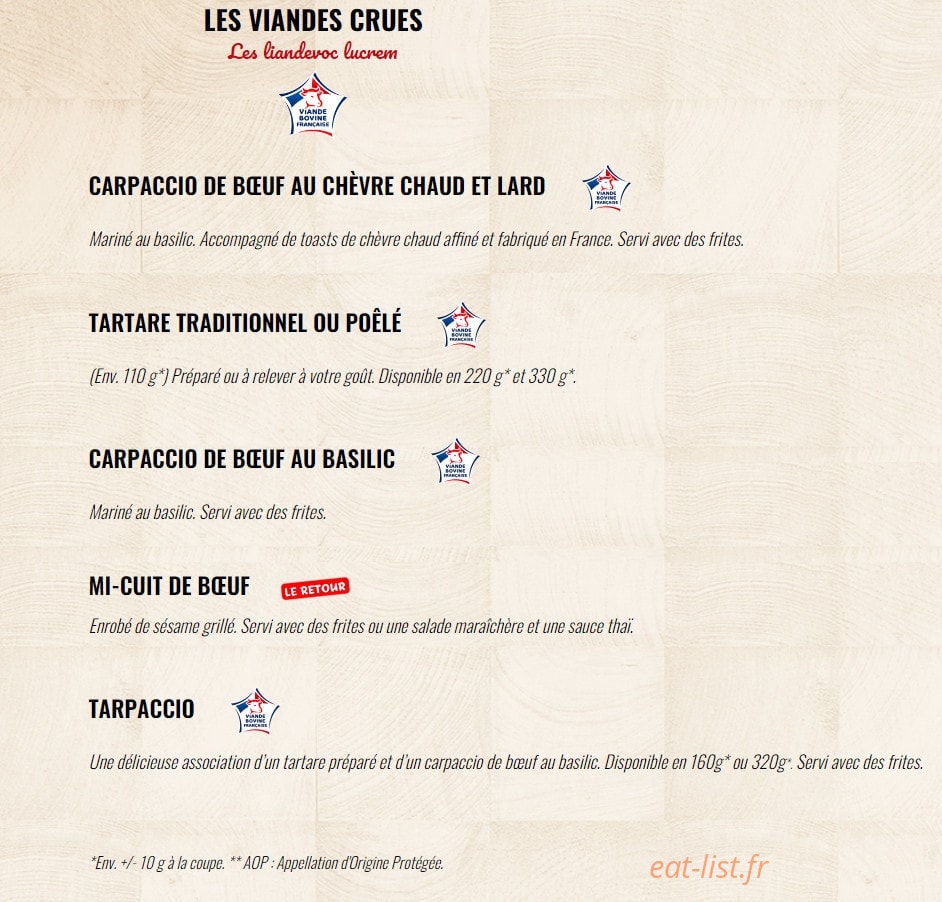 La Boucherie — carte page 4