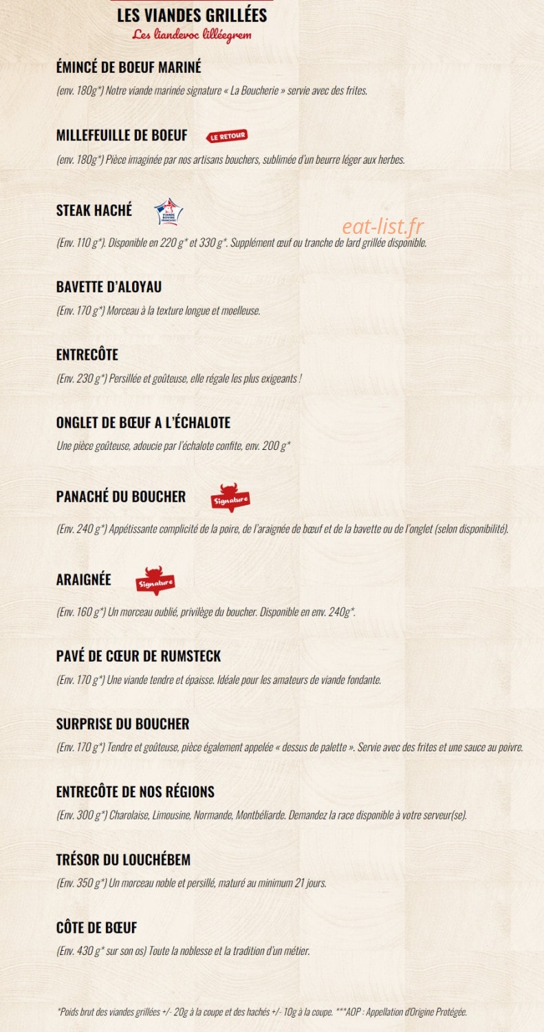 La Boucherie — carte page 3
