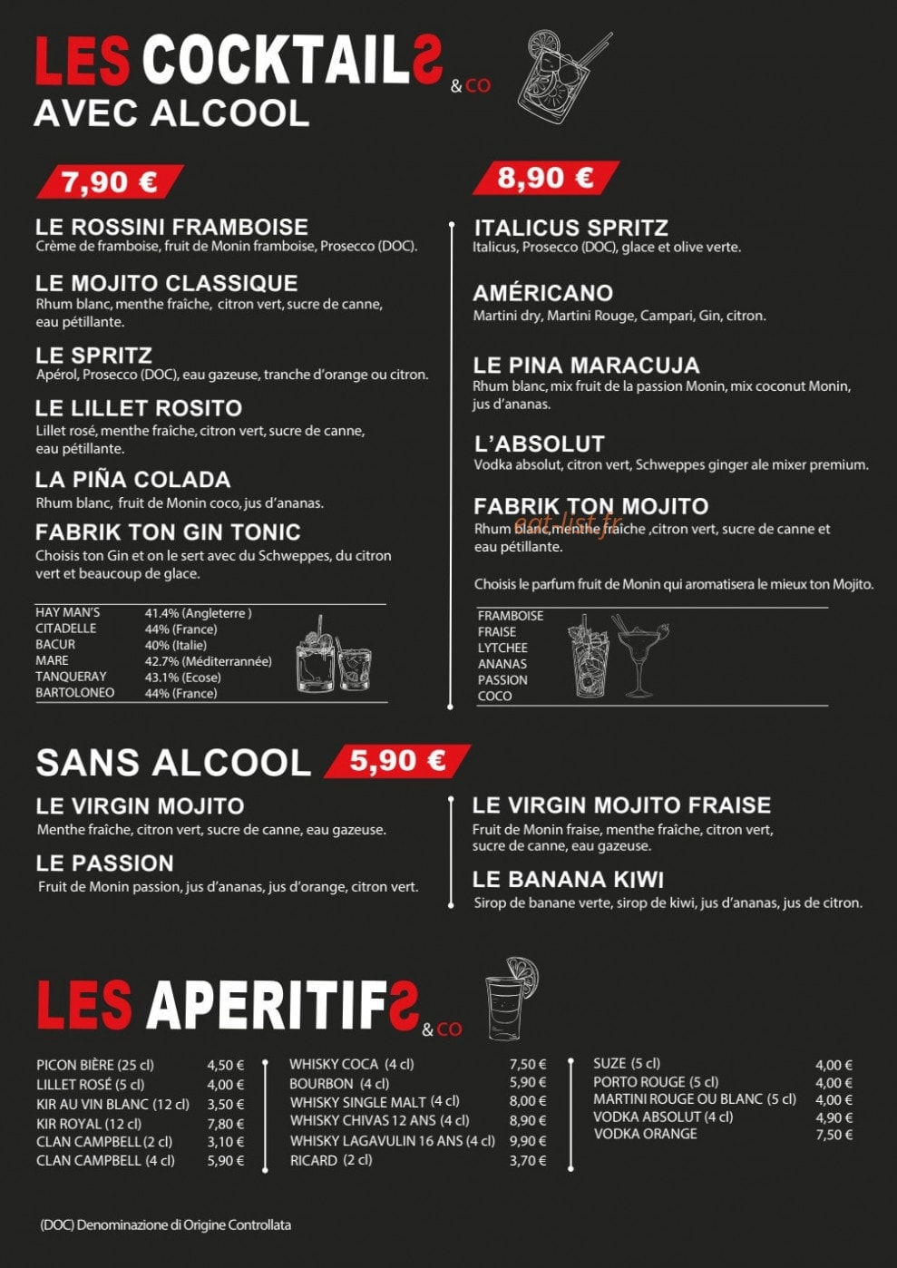 La  Fabrik & Co — carte page 2