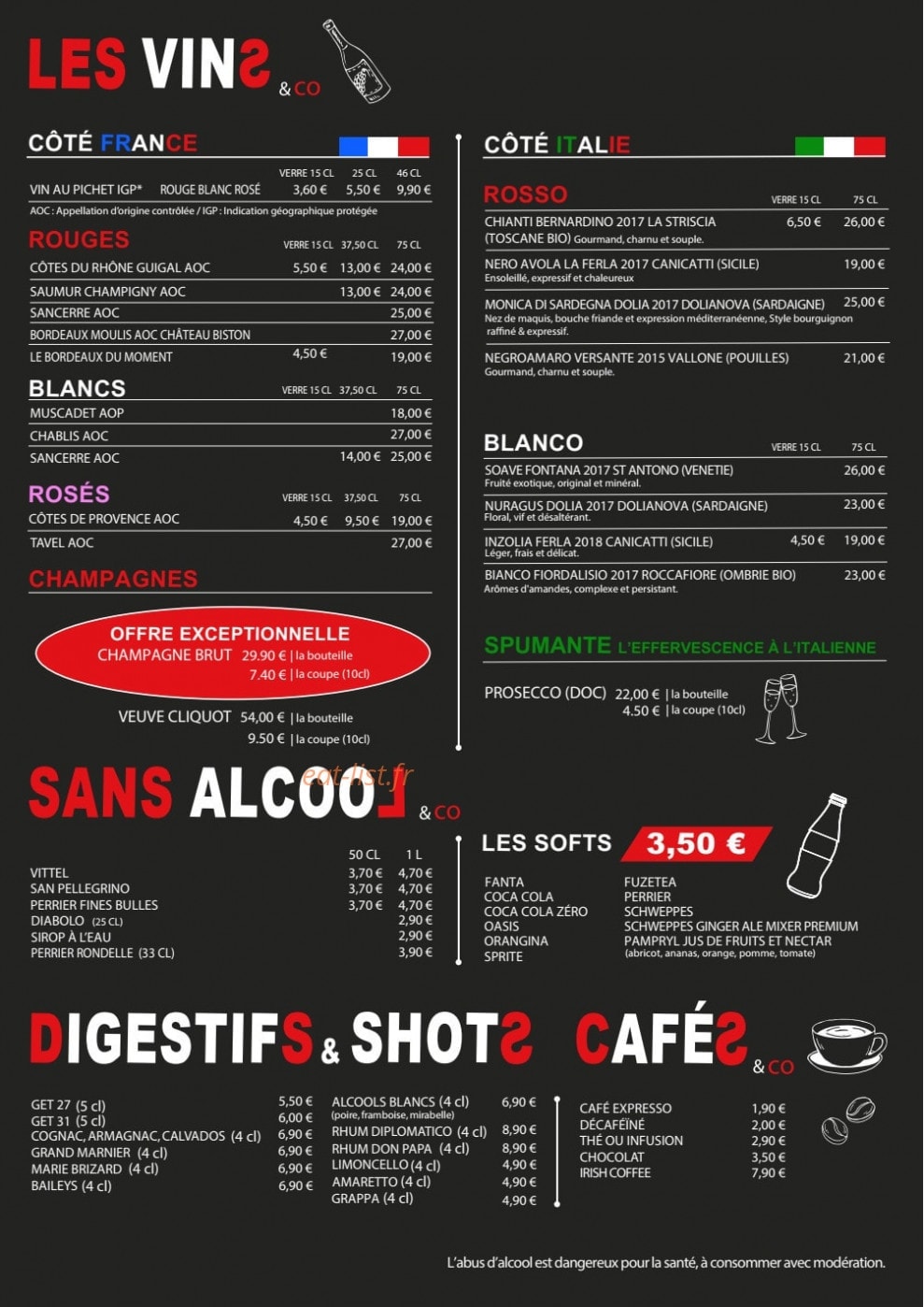 La  Fabrik & Co — carte page 3