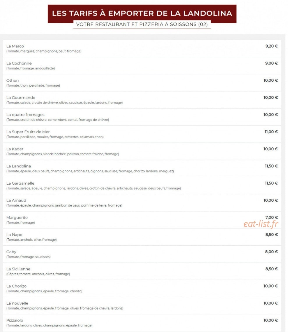 La Landolina — carte page 10