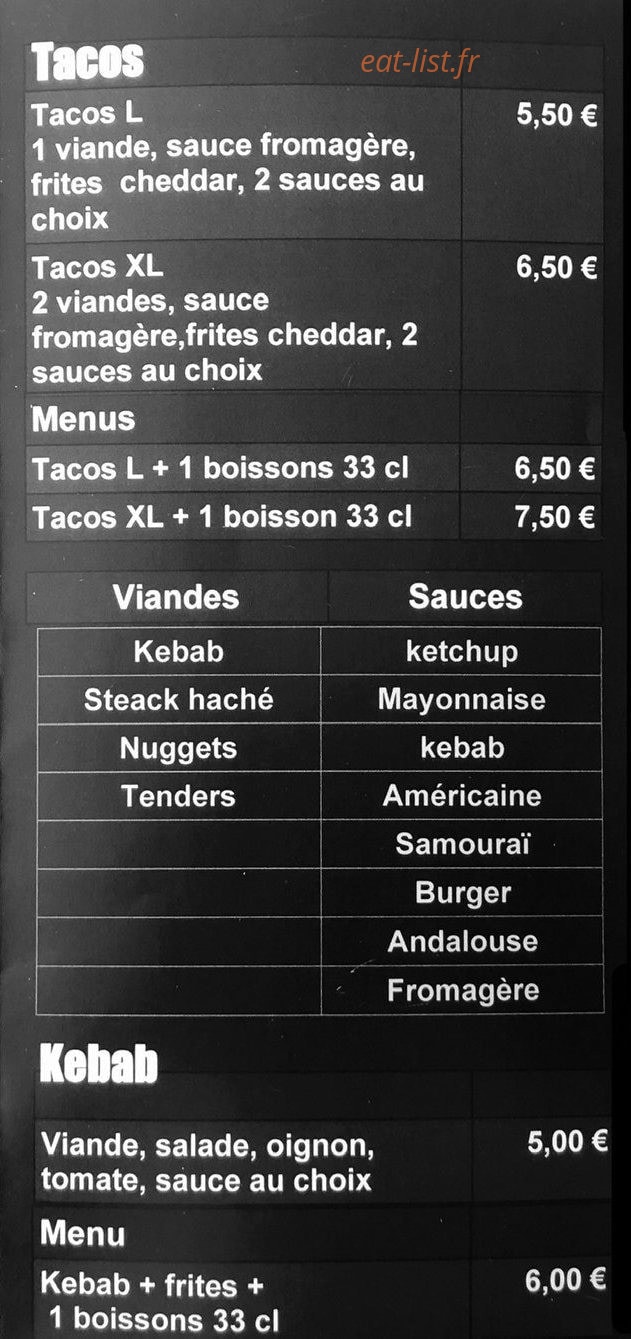 Le Brunch — carte page 3