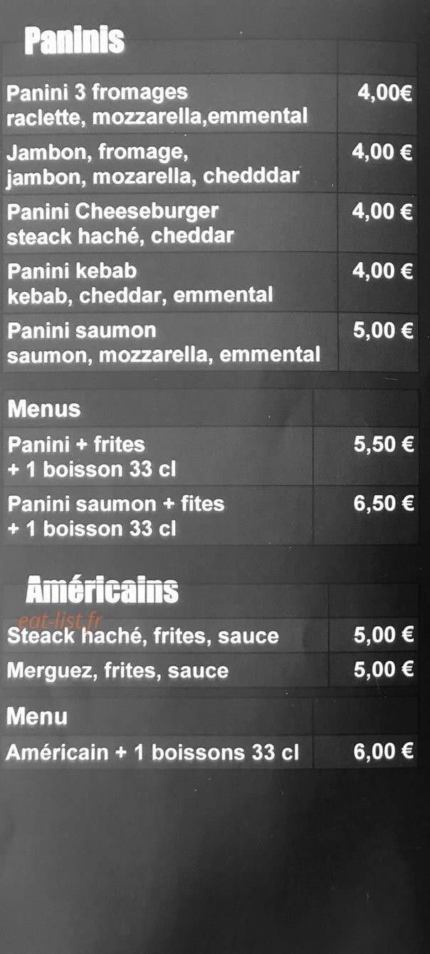 Le Brunch — carte page 1