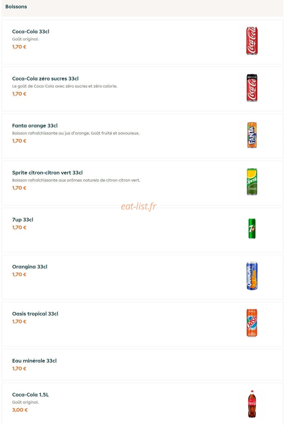 Snack Ino — carte page 21