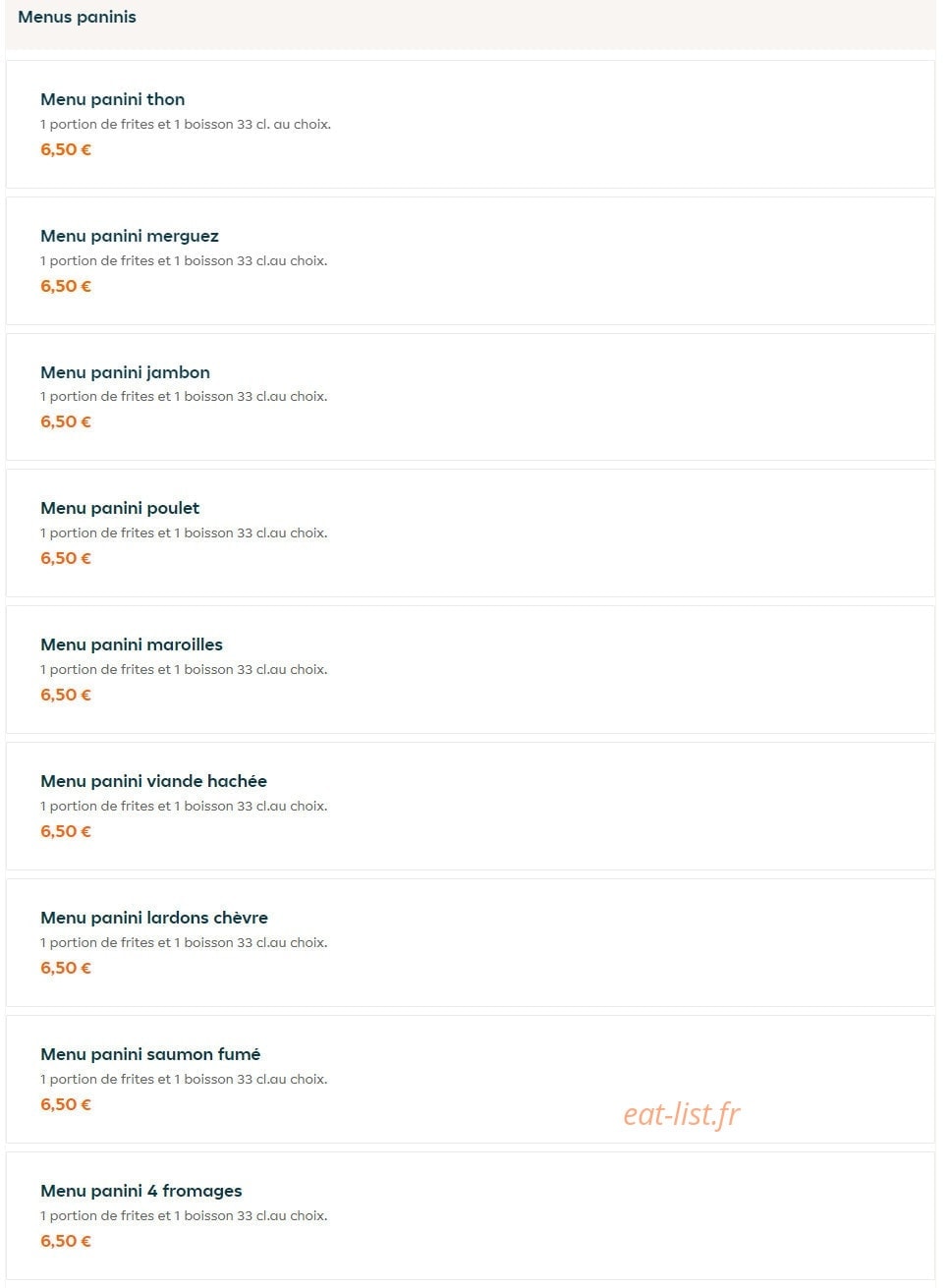 Snack Ino — carte page 5