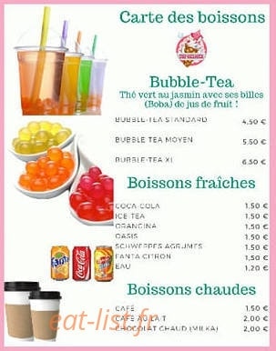 Top Délices — carte page 3