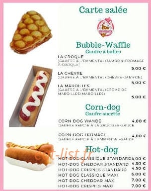 Top Délices — carte page 1