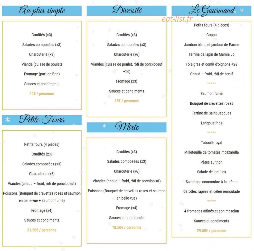 Les toques gourmandes — carte page 6