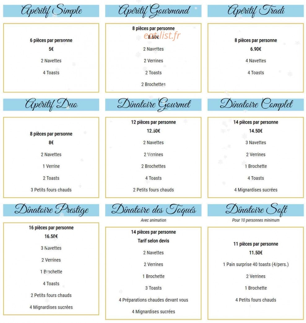 Les toques gourmandes — carte page 5
