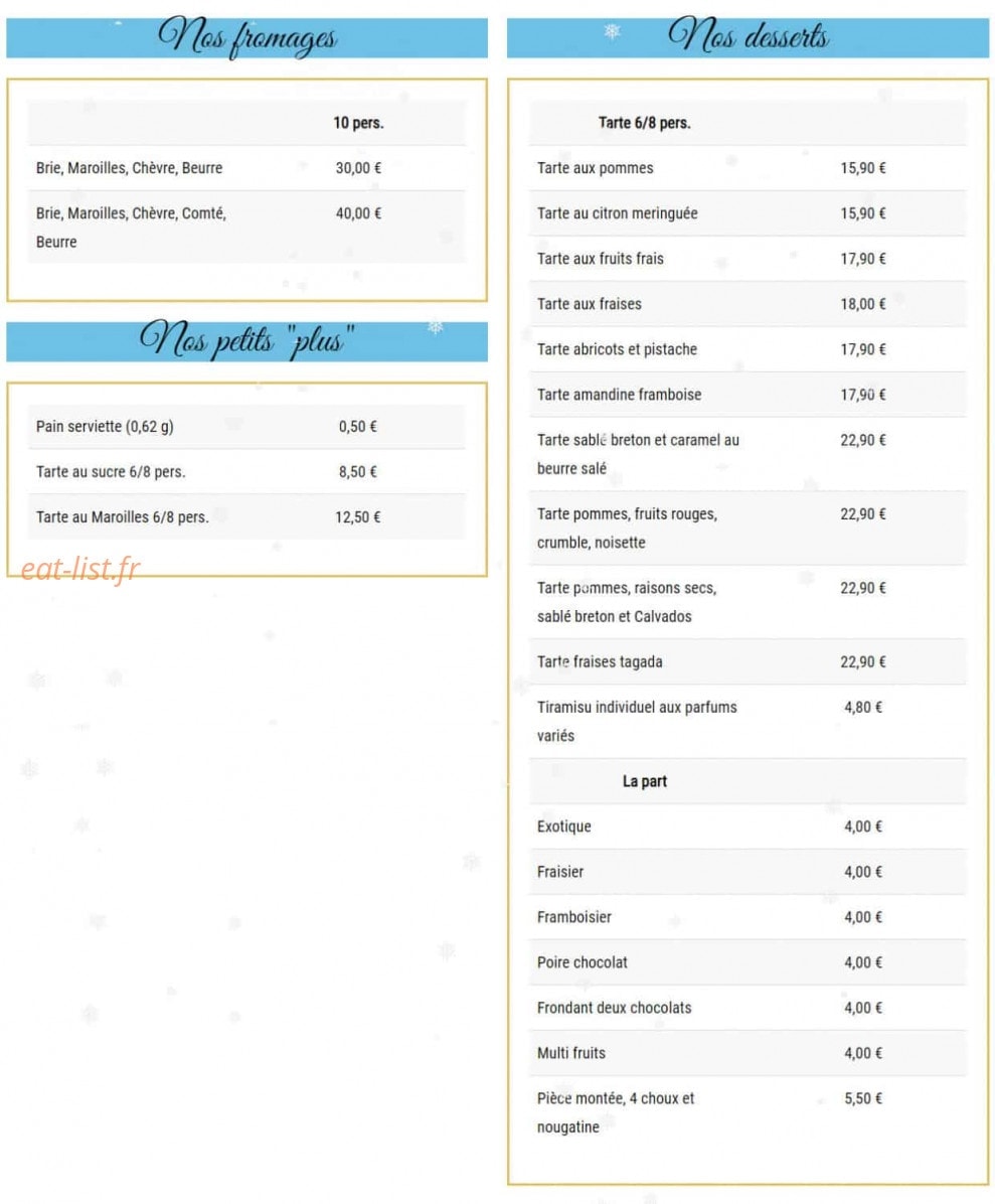 Les toques gourmandes — carte page 3