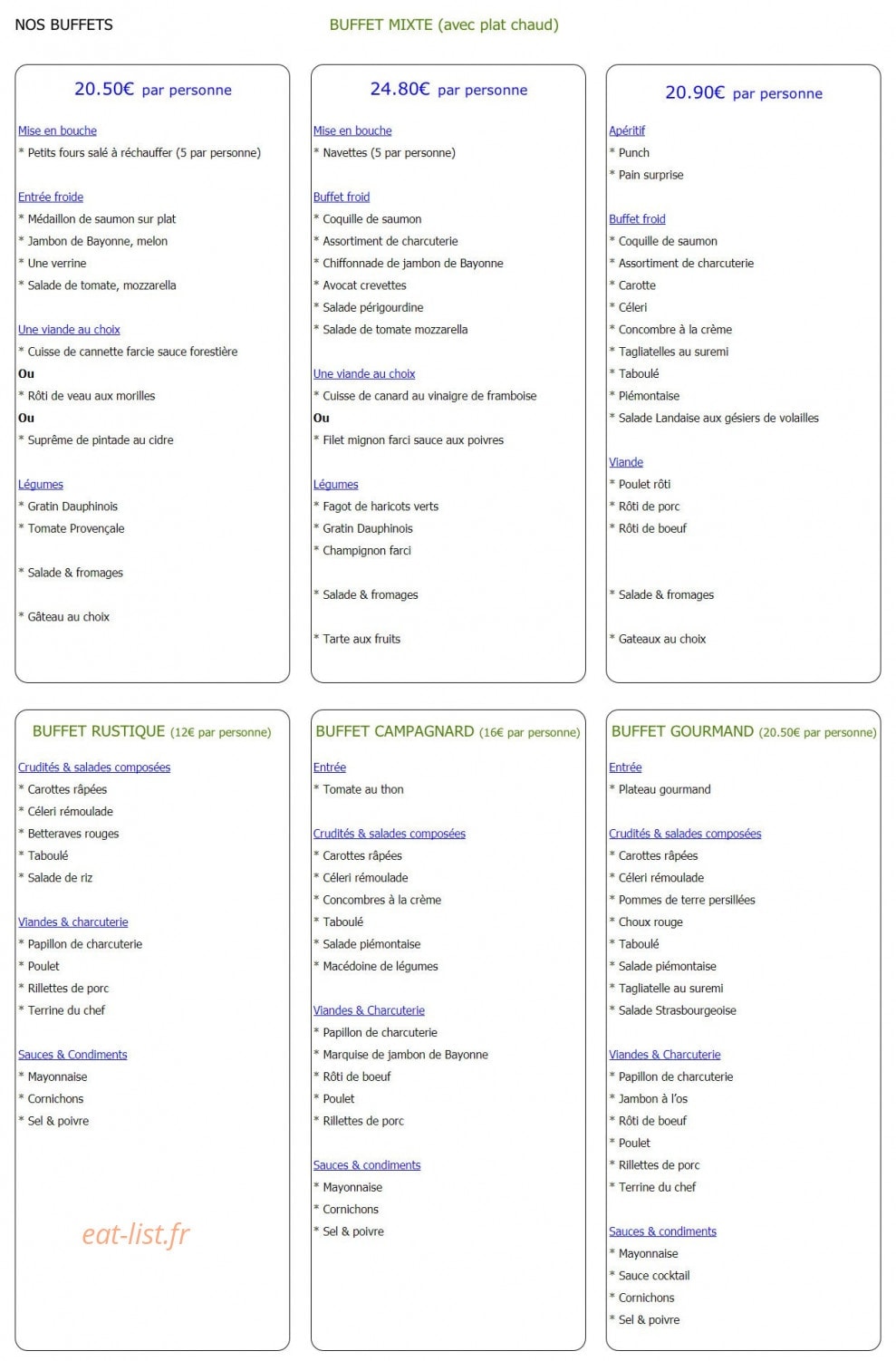 Au Pied de Cochon — carte page 4