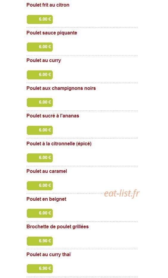 Aux Baguettes d'Or — carte page 7