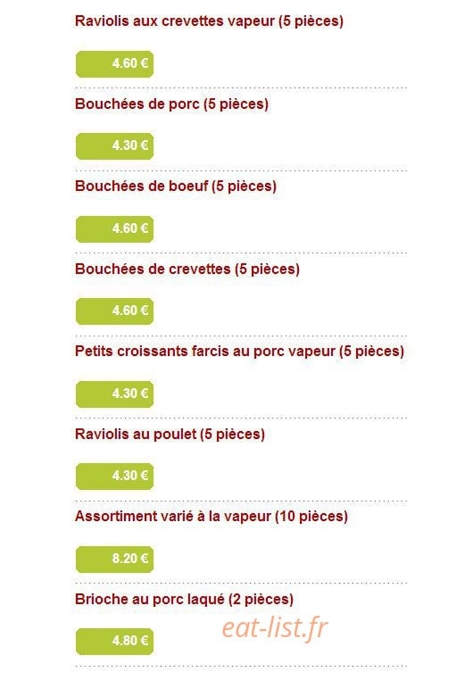 Aux Baguettes d'Or — carte page 4