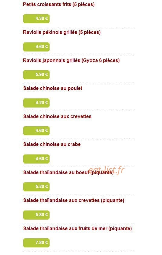 Aux Baguettes d'Or — carte page 3