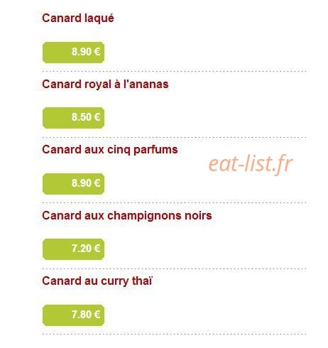 Aux Baguettes d'Or — carte page 9
