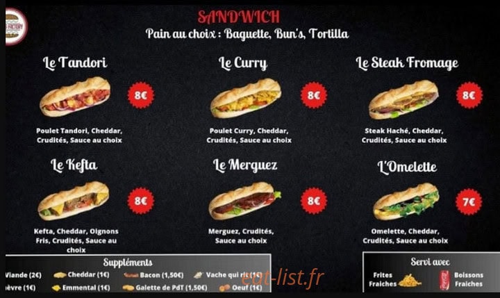 Food & Factory — carte page 3