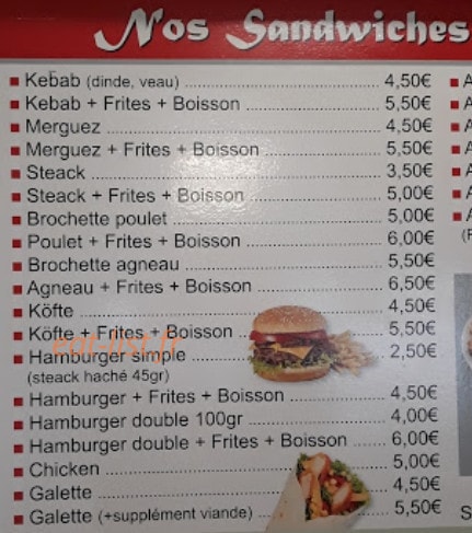 Grill Istanbul Kebab — carte page 1