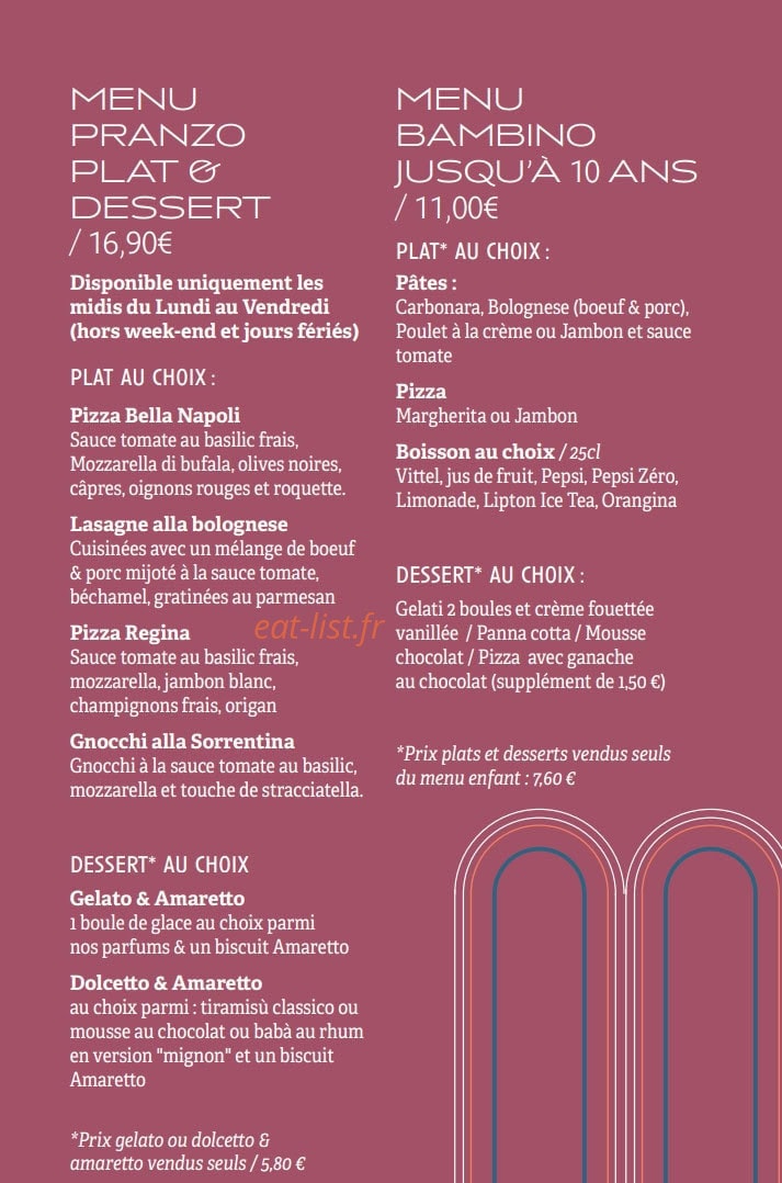 Il Ristorante — carte page 17