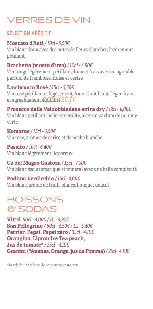 Il Ristorante — carte page 15