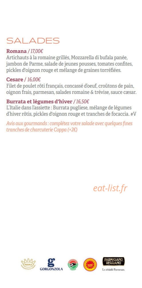 Il Ristorante — carte page 4