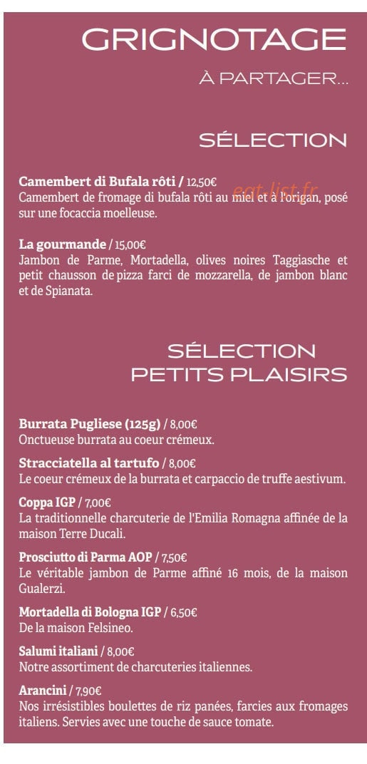 Il Ristorante — carte page 3