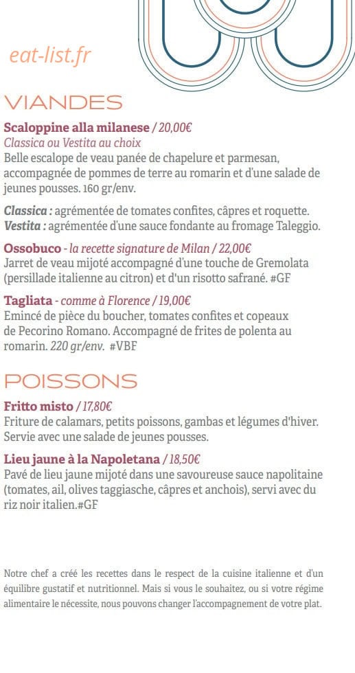Il Ristorante — carte page 7