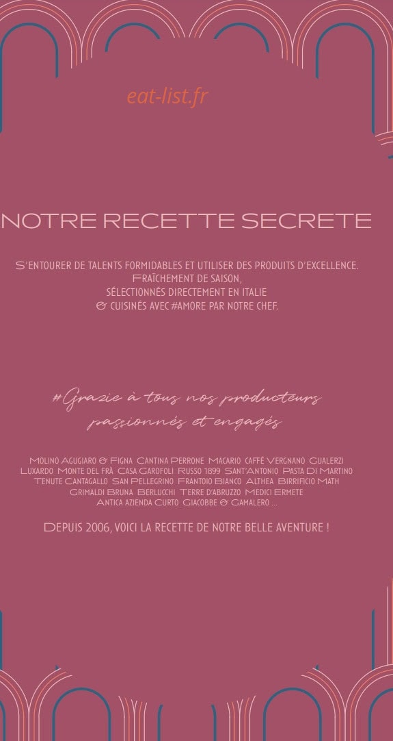 Il Ristorante — carte page 1
