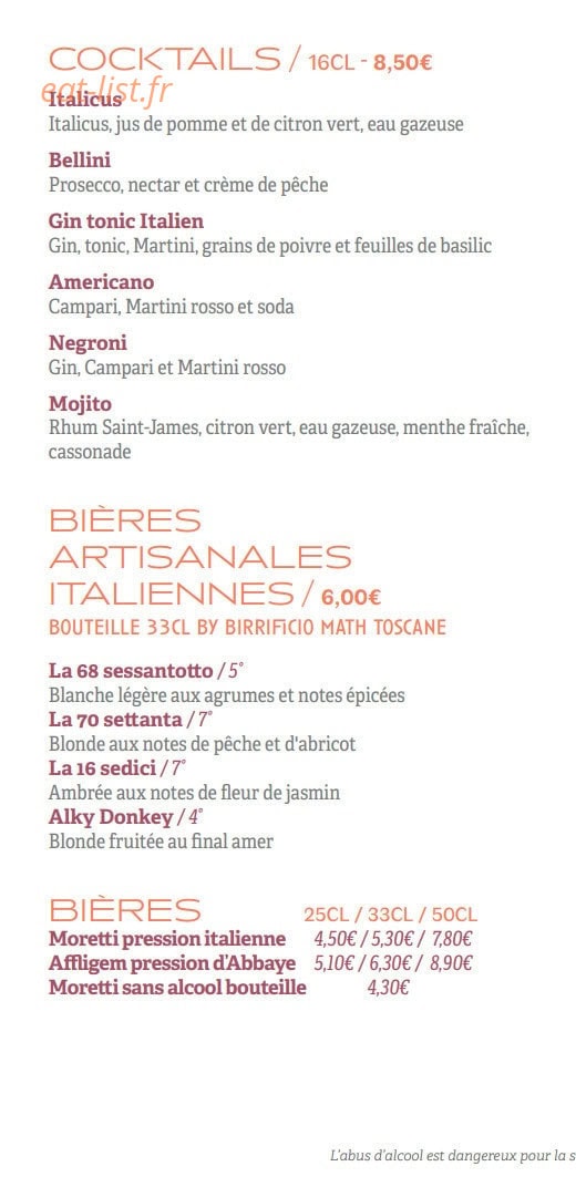 Il Ristorante — carte page 12
