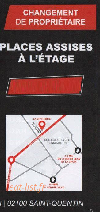 La Ch’ti Frite — carte page 1