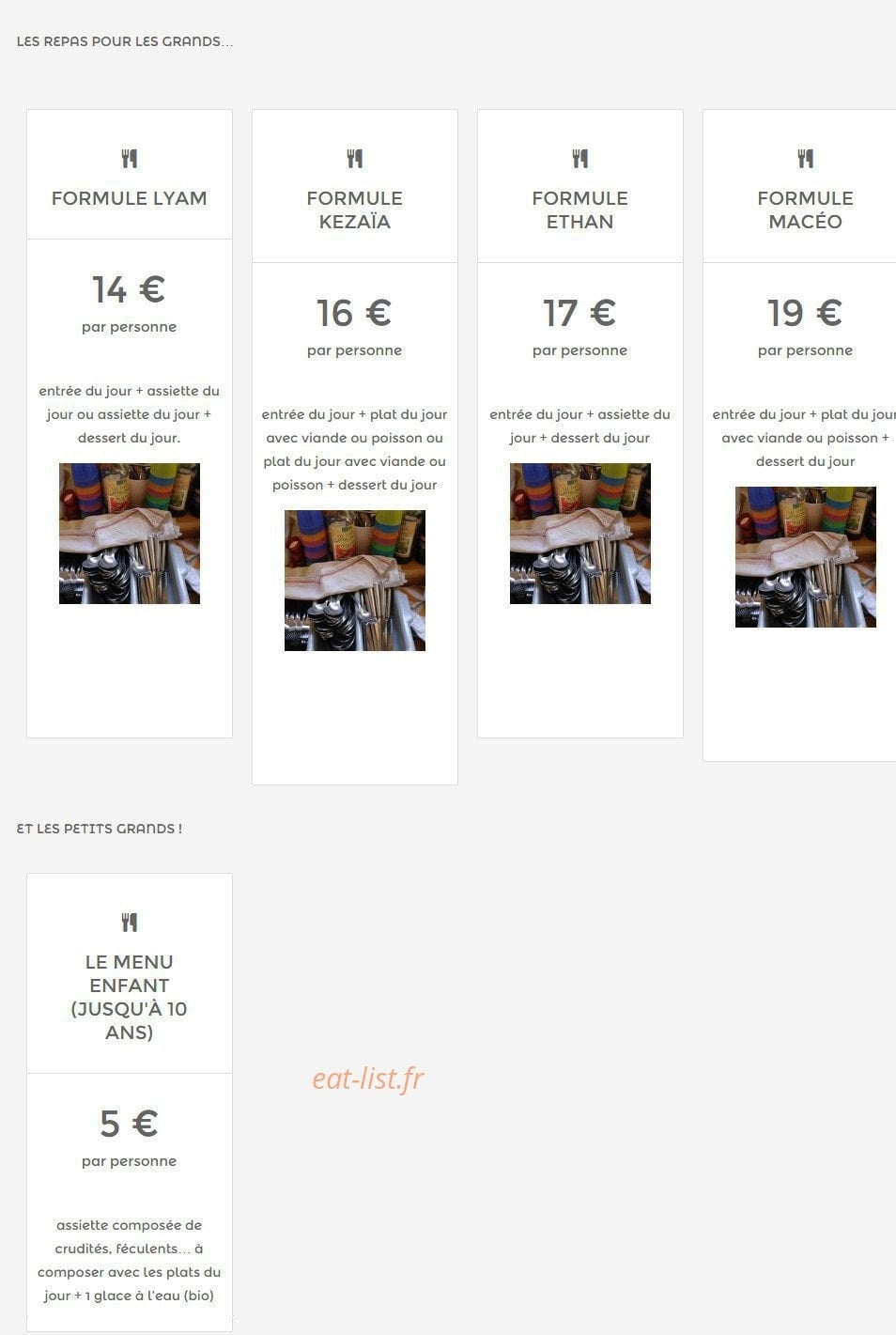 Le café des Potiers — carte page 2