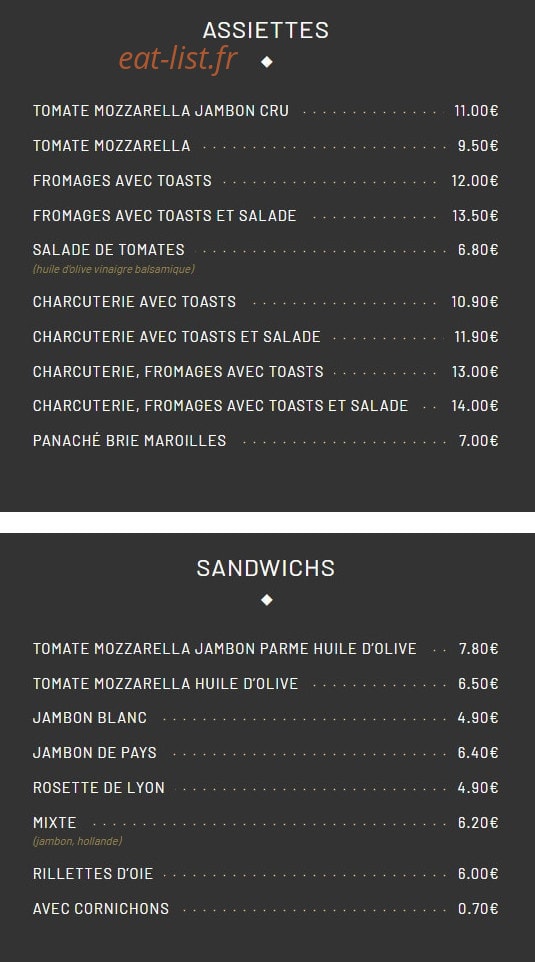 Le Carillon — carte page 1