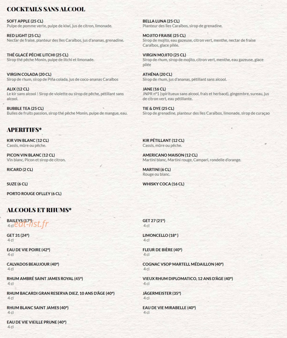 Le Comptoir du Malt — carte page 19
