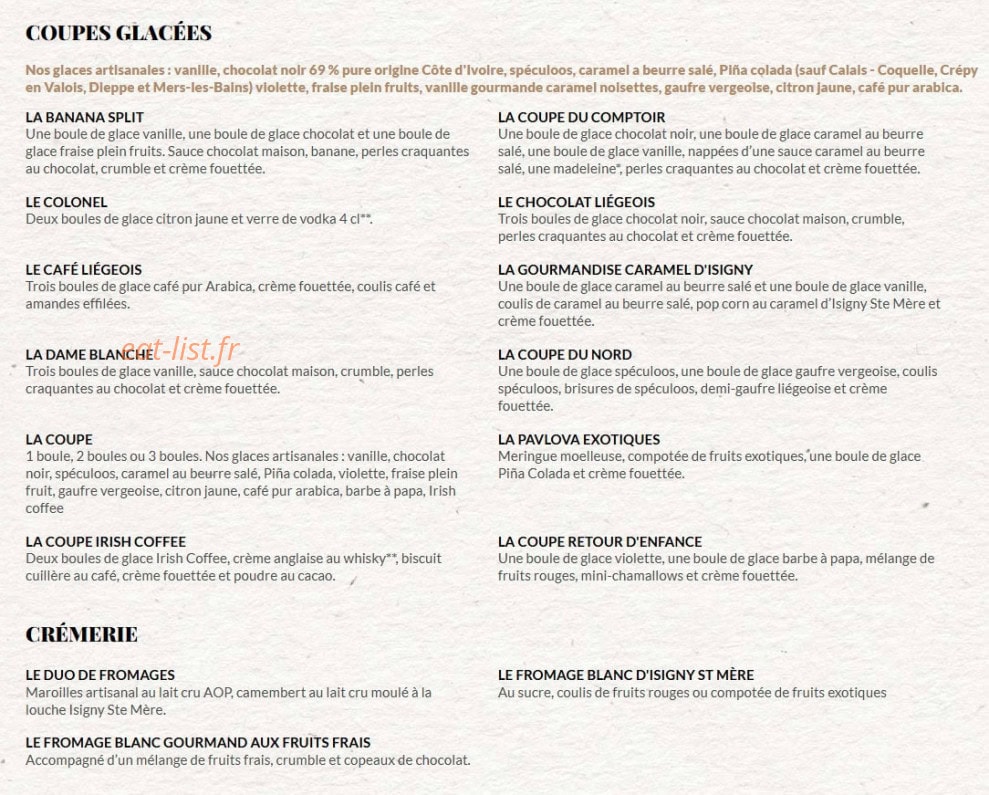 Le Comptoir du Malt — carte page 15