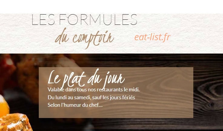 Le Comptoir du Malt — carte page 1