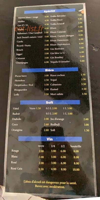 Le Grain de Sel — carte page 4