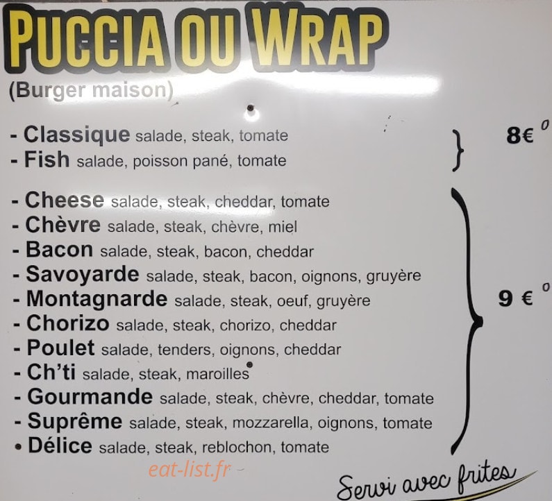 Le Snack — carte page 3