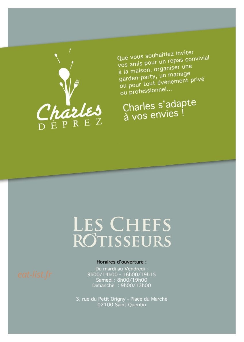 Les Chefs Rôtisseurs — carte page 6