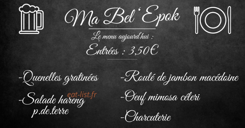Ma Bel'épok — carte page 1