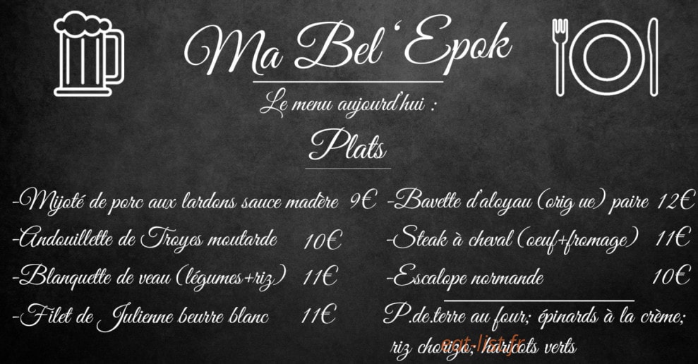 Ma Bel'épok — carte page 2