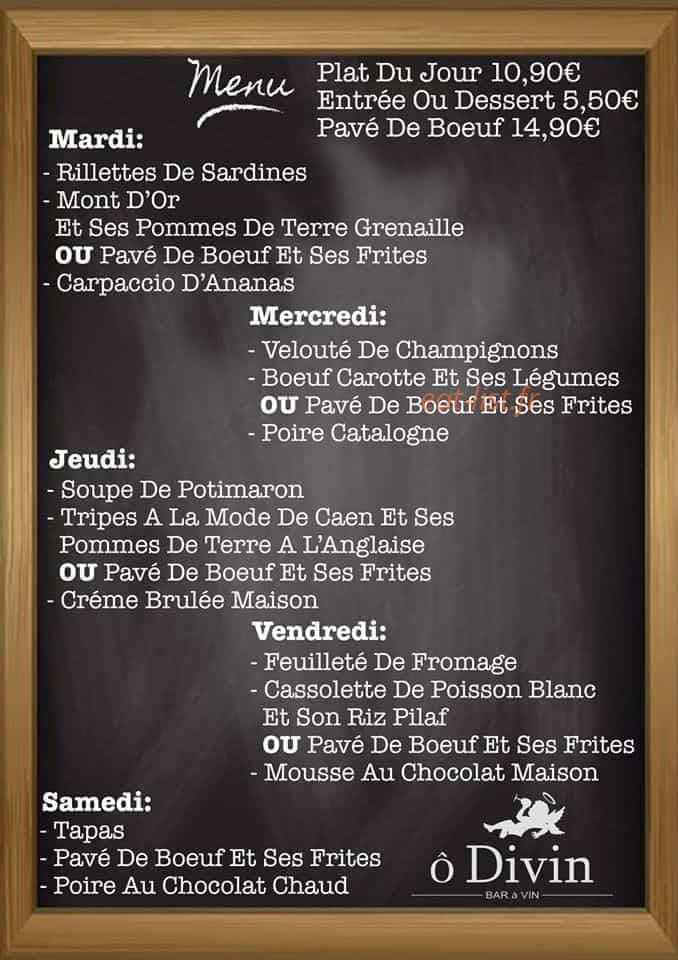 Ô DiVin — carte page 1