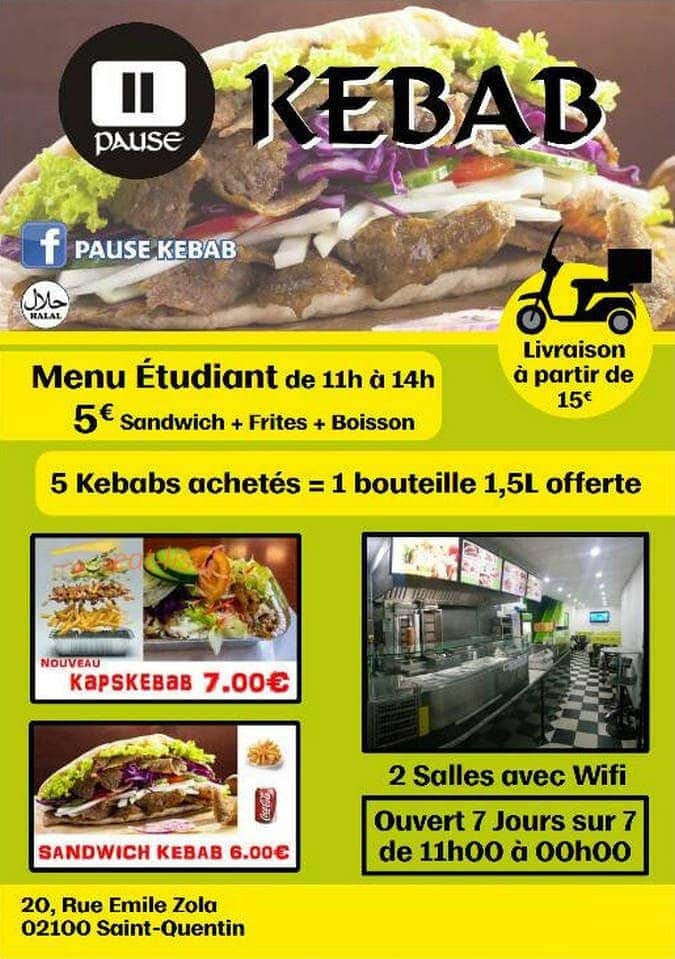 Pause Kebab — carte page 1