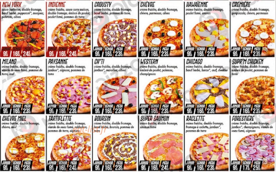 Place Pizza — carte page 2