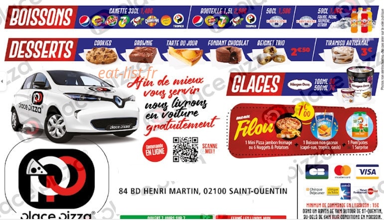 Place Pizza — carte page 10