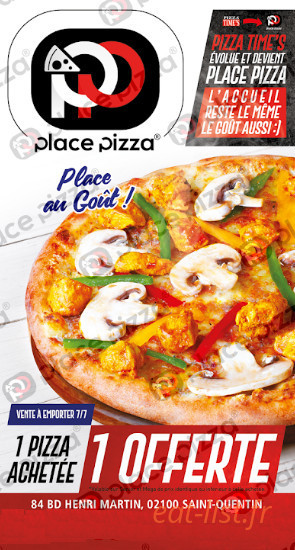 Place Pizza — carte page 1