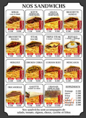 Restaurant Anatolie — carte page 3