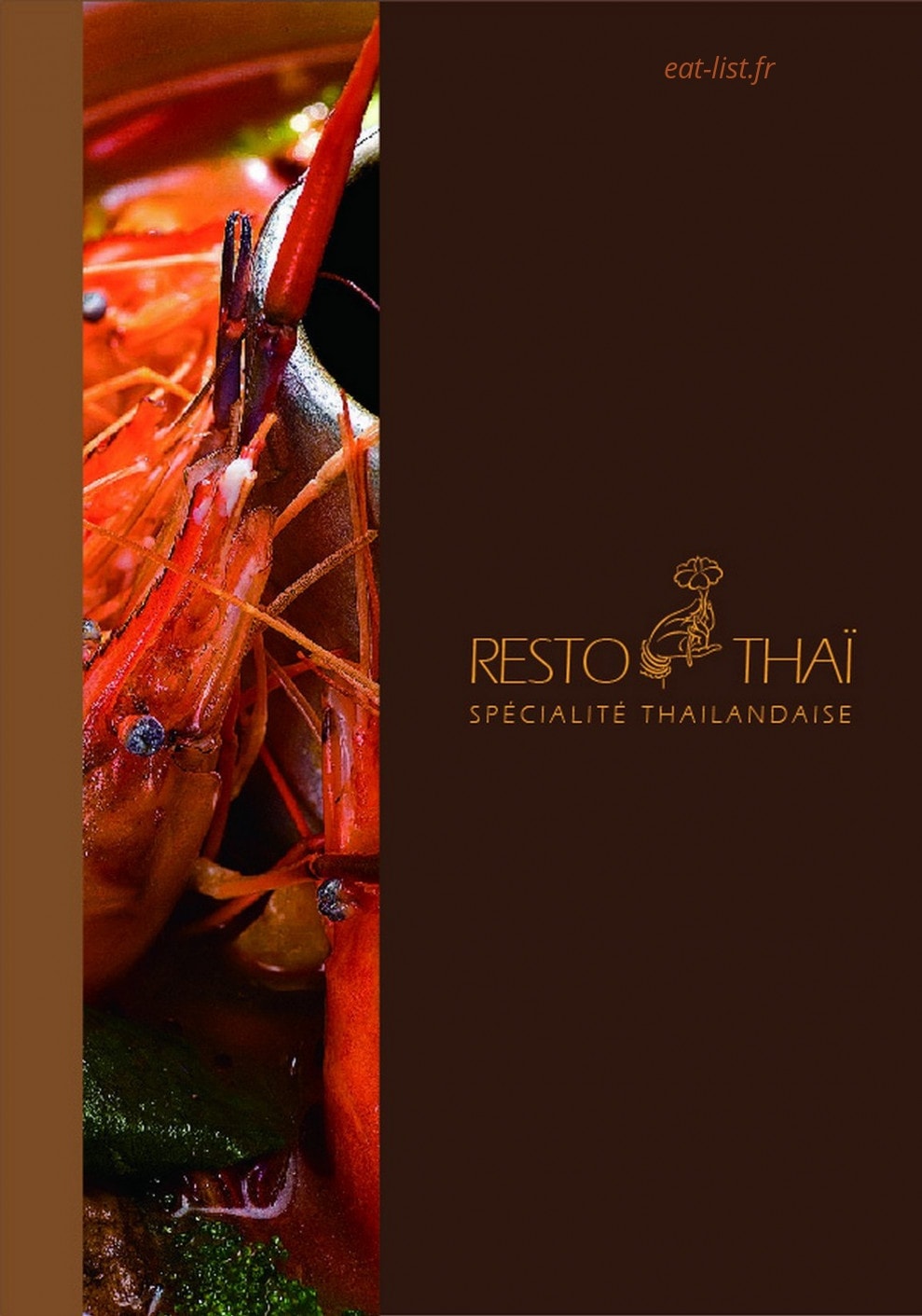 Resto Thai — carte page 1