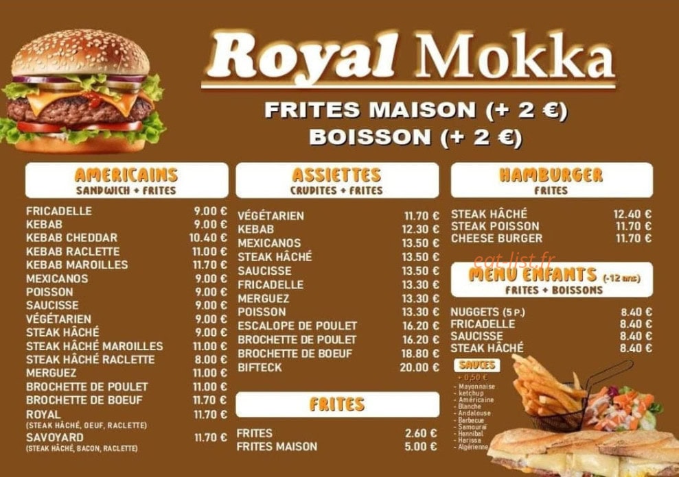 Royal mokka — carte page 1
