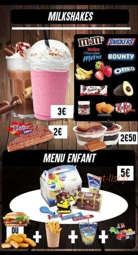 Sun Burger — carte page 6